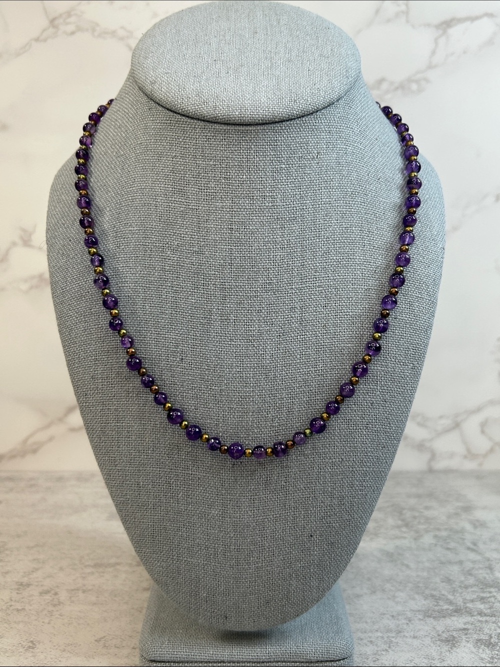 Classic Amethyst Beaded Necklace - Elegant Purple Women’s Jewelry
